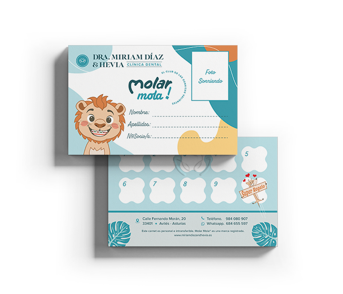 Carnet Molar Mola Clínica Dental Dra. Miriam Díaz & Hevia